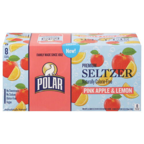 Polar Seltzer, Premium, Pink Apple & Lemon