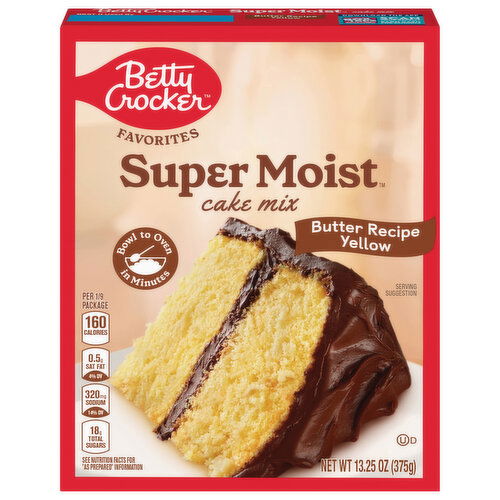 Betty Crocker Cake Mix, Butter Recipe, Yellow