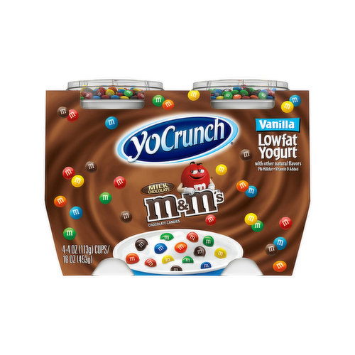 YoCrunch Vanilla Lowfat Yogurt with Milk Chocolate M&M's (4ct)