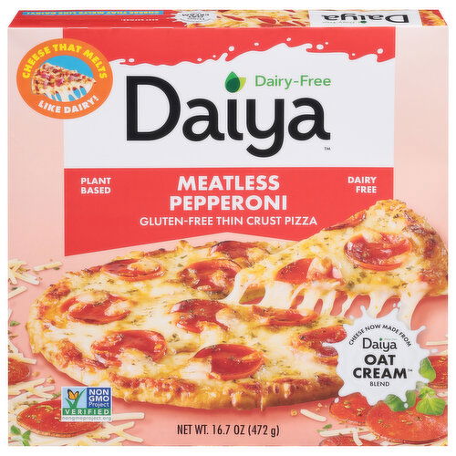 Daiya Pizza, Gluten-Free, Thin Crust, Meatless Pepperoni