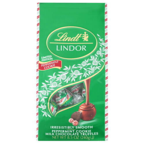 Lindt Lindor Milk Chocolate Truffles, Peppermint Cookie