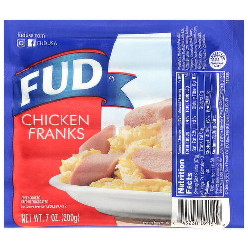 FUD Chicken Franks - 7 Ounce