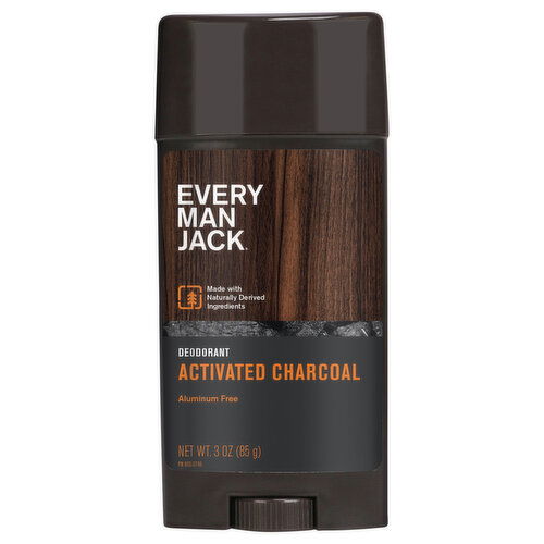 Every Man Jack Deodorant, Activated Charcoal