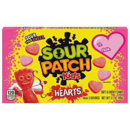 Sour Patch Kids Candy, Soft & Chewy, Hearts