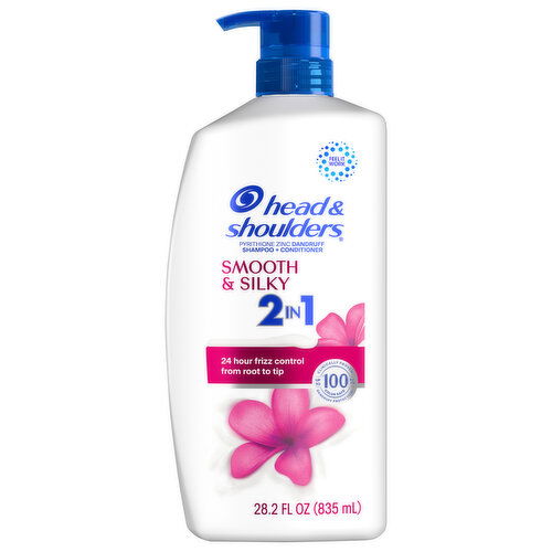 Head & Shoulders Shampoo + Conditioner, 2 in 1, Smooth & Silky - 28.2 Fluid Ounce