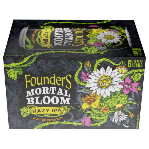 Founders Beer, Mortal Bloom, Hazy IPA - 6 Each