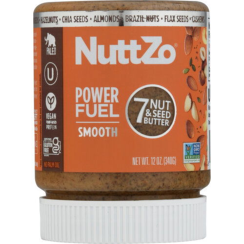 NuttZo 7 Nut & Seed Butter, Smooth, Power Fuel