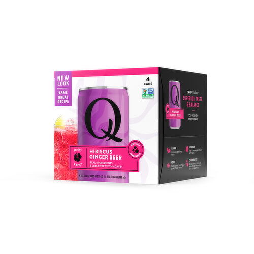 Q Mixers Premium Hibiscus Ginger Beer - 4 Each