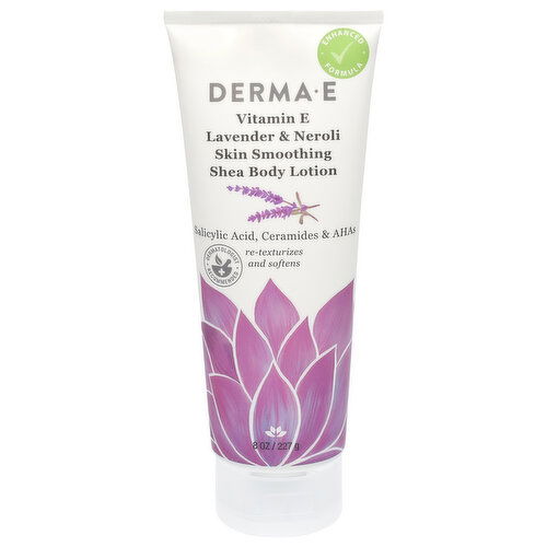 Derma E Body Lotion, Skin Smoothing, Vitamin E, Lavender & Neroli