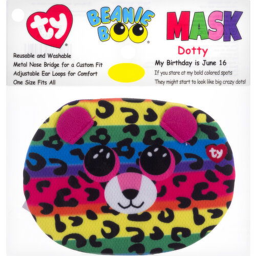 ty Beanie Boo Face Mask, Dotty