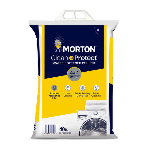 Morton Water Softener Salt prevents buildup, extending the life of pipes & appliances. - 40 Pound