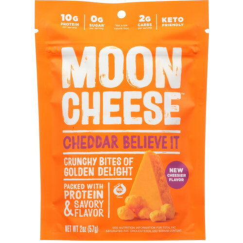 Moon Cheese Cheese, Cheddar Believe It