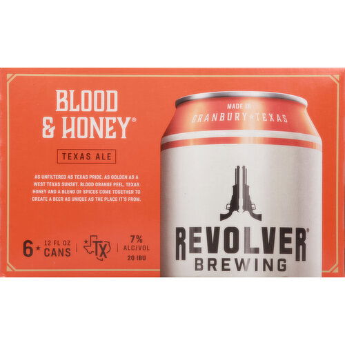 Revolver Brewing Beer, Texas Ale, Blood & Honey