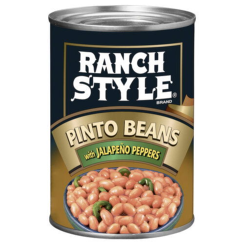 Ranch Style Beans Pinto Beans With Jalapeno Peppers, Canned Beans