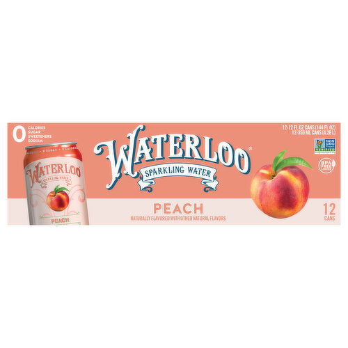 Waterloo Sparkling Water, Peach