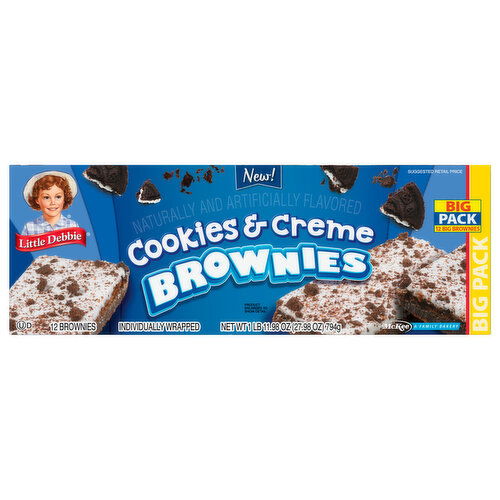 Little Debbie Brownies, Cookies & Creme, Big Pack