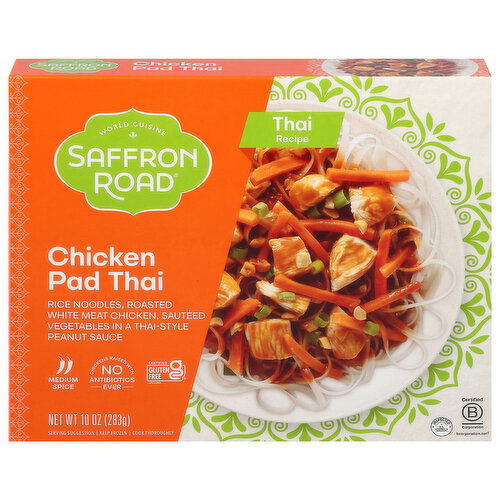 Saffron Road Chicken Pad Thai, Thai Recipe, Medium Spice