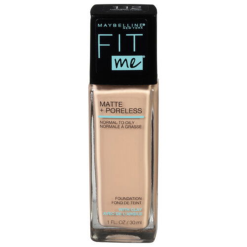 Fit Me Natural Ivory 112 Matte + Poreless Foundation - 1 Fluid Ounce