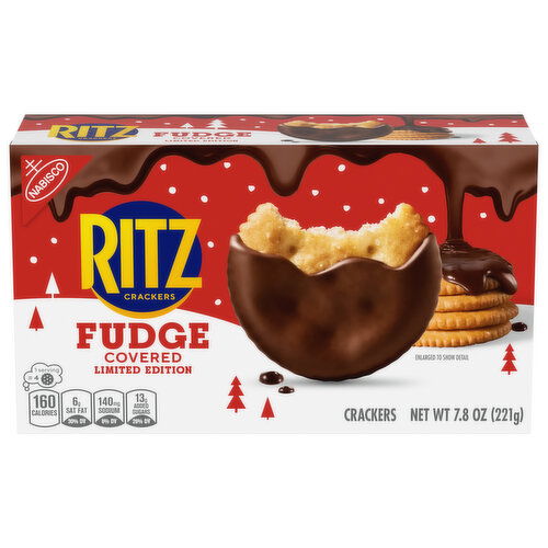 RITZ Fudge Covered Holiday Crackers, Limited Edition, 7.8 oz