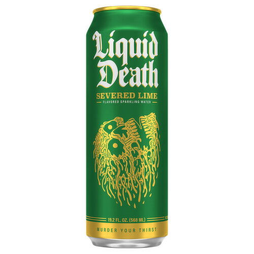 Liquid Death Sparkling Water, Severed Lime Flavored