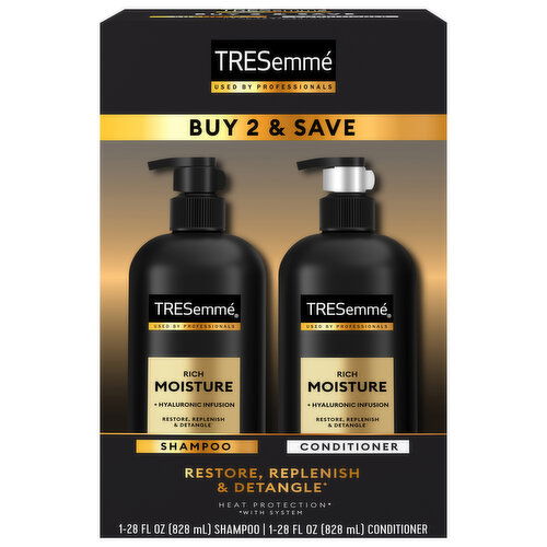 TRESemme Shampoo Conditioner, Rich Moisture - 2 Each