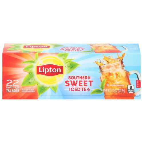 Lipton Iced Tea, Southern Sweet, Family Size Tea Bags