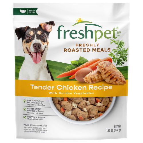 Freshpet Dog Food Roasted Meals Tender Chicken Recipe Brookshire s