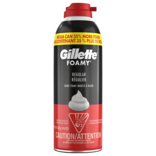 Gillette Regular Shave Foam - 14.9 Ounce