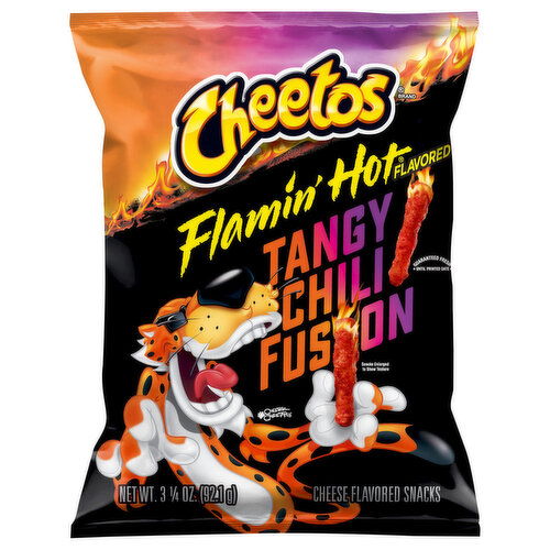 Cheetos Cheese Flavored Snacks, Flamin Hot Flavored Tangy Chili Fusion