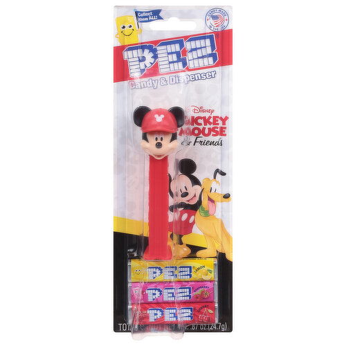 Pez Candy & Dispenser, Disney Mickey Mouse & Friends, Assorted - 0.87 Ounce