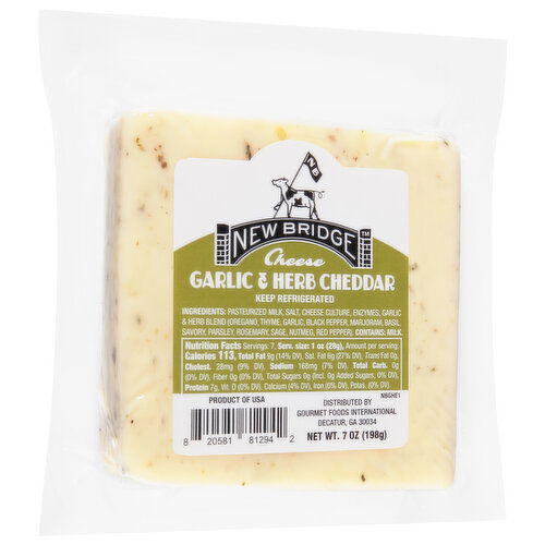 New Bridge Cheese, Garlic & Herb Cheddar