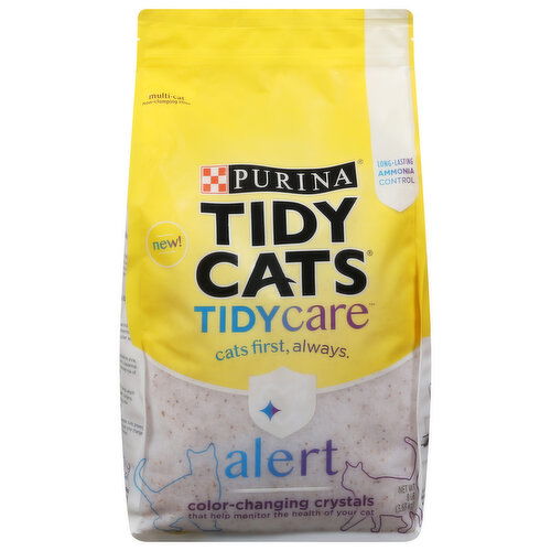 Purina Cat Litter, Alert, Tidy Care, Multi-Cat, Color-Changing Crystals