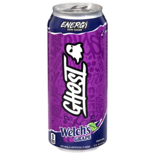 Ghost Energy Drink, Zero Sugar, Grape