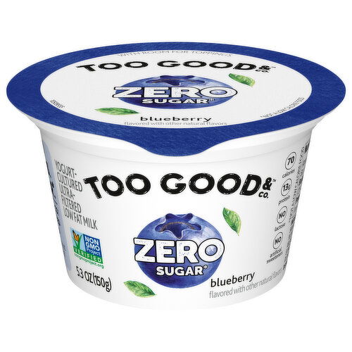 Too Good & Co. Yogurt, Zero Sugar, Blueberry