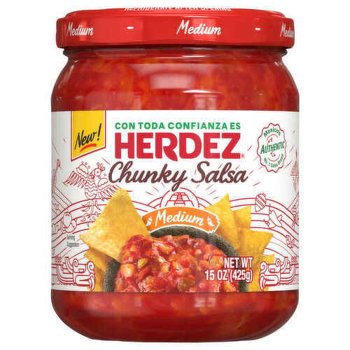 Herdez Salsa, Chunky, Medium