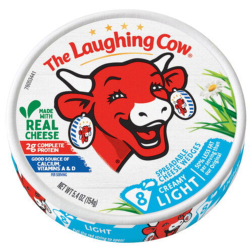 The Laughing Cow Spreadable Cheese Wedges, Creamy Light