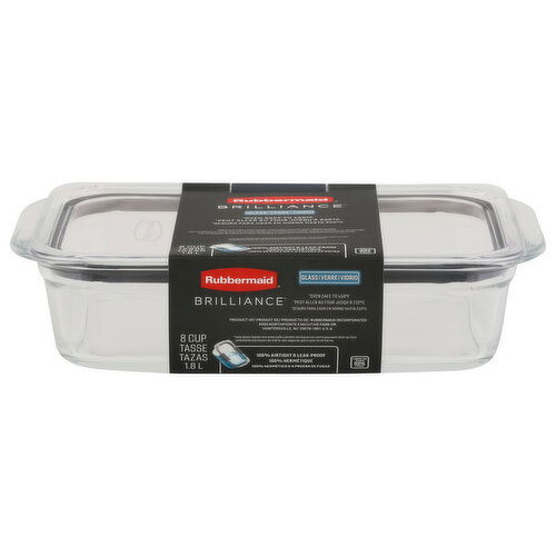 Rubbermaid Container, Glass