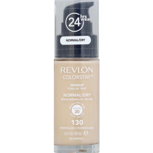 Revlon Makeup, Normal/Dry, Porcelain 130, Broad Spectrum SPF 20