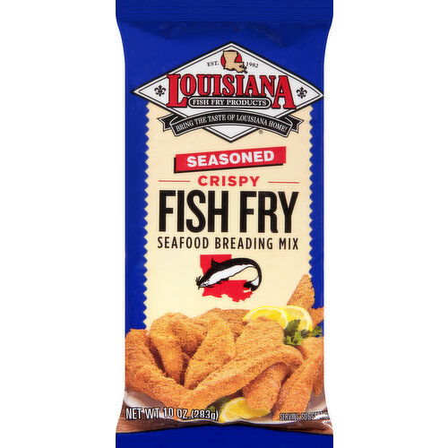 Louisiana Fish Fry Products Seafood Breading Mix, Fish Fry, Seasoned