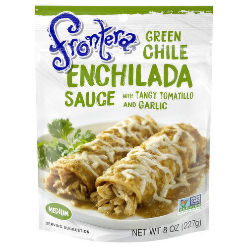 Frontera Enchilada Sauce, with Tangy Tomatillo and  Garlic, Green Chile, Medium