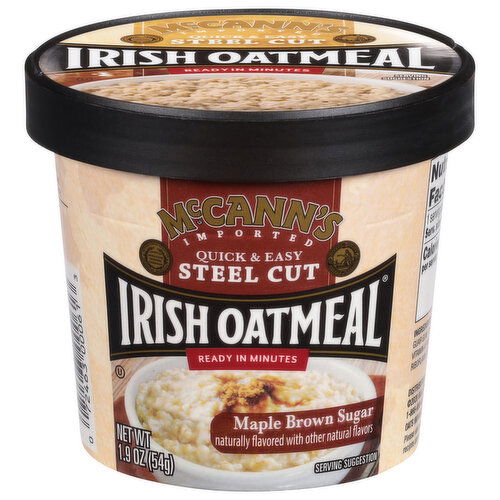 McCann's Irish Oatmeal, Steel Cut, Maple Brown Sugar