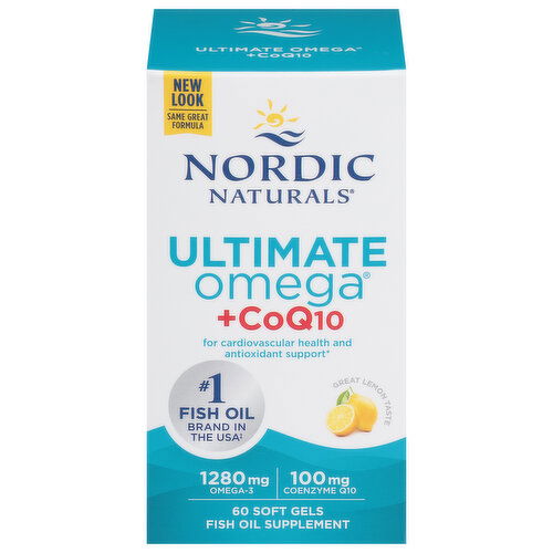 Nordic Naturals Ultimate Omega + CoQ10, Soft Gels