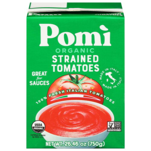 Pomi Tomatoes, Strained, Organic