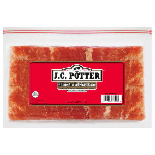 J.C. Potter Bacon, Sliced, Hickory Smoked