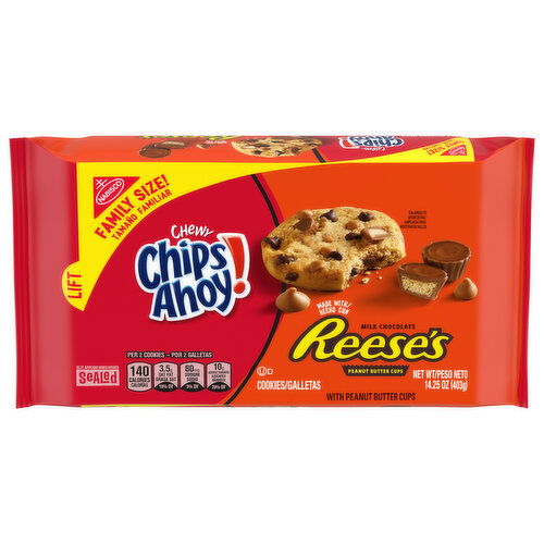 CHIPS AHOY! Chewy Chocolate Chip Cookies with Reese's Peanut Butter Cups, Family Size