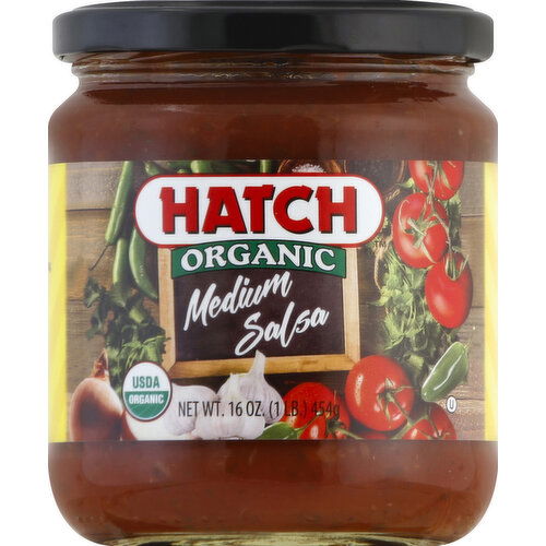 Hatch Salsa, Organic, Medium - 16 Ounce
