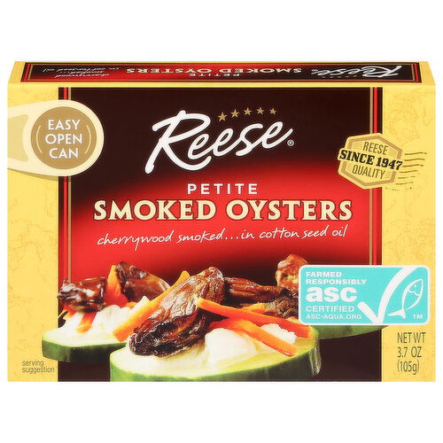 Reese Smoked Oysters, Petite