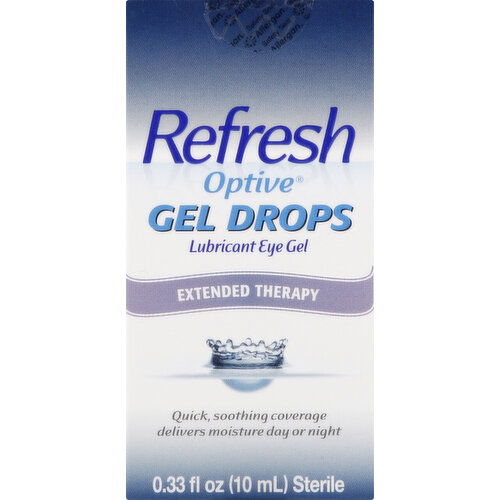 Refresh Lubricant Eye Gel, Gel Drops, Extended Therapy