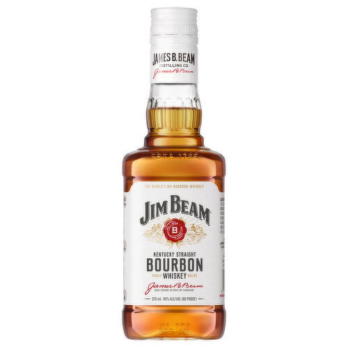 Jim Beam Bourbon Whiskey, Kentucky Straight - 375 Milliliter Image 1 of 2