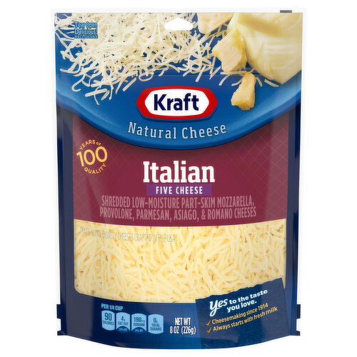 Kraft Shredded Cheese, Five Cheese, Italian